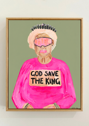 PRINT Un-stretched Cotton Canvas "God Save The King"