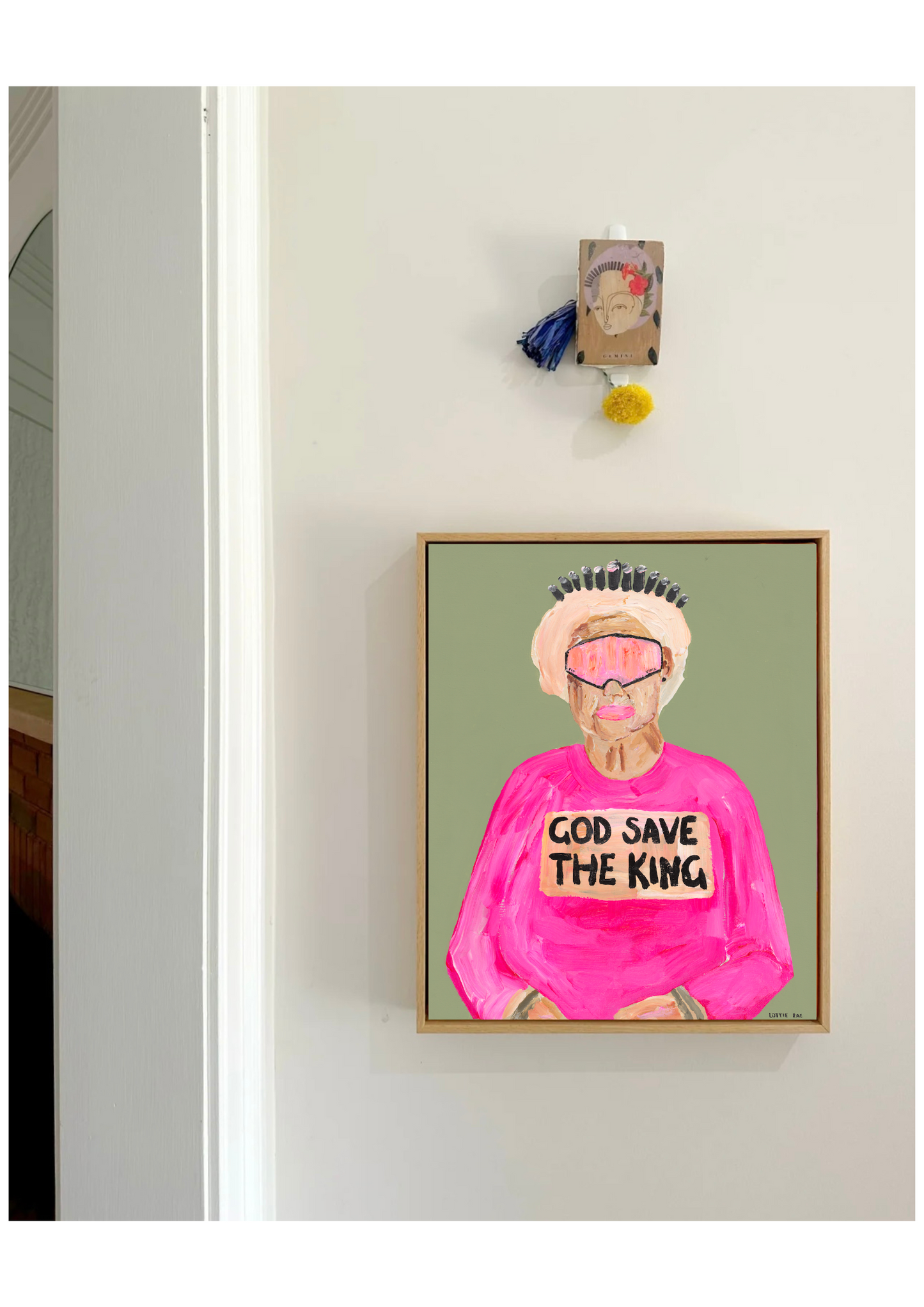 PRINT Un-stretched Cotton Canvas "God Save The King"