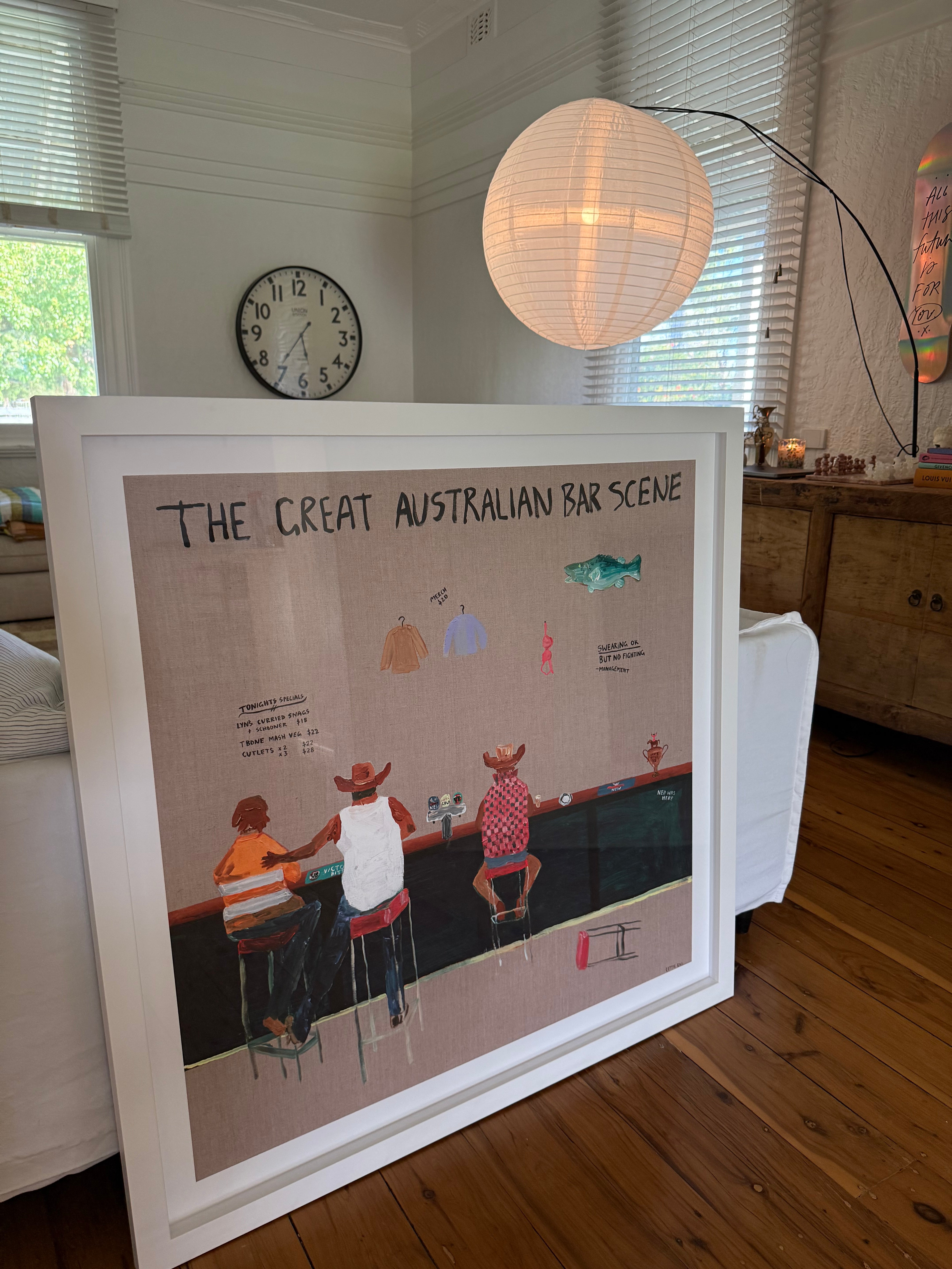 THE GREAT AUSTRALIAN BAR SCENE - Premium Float Frame on Premium paper