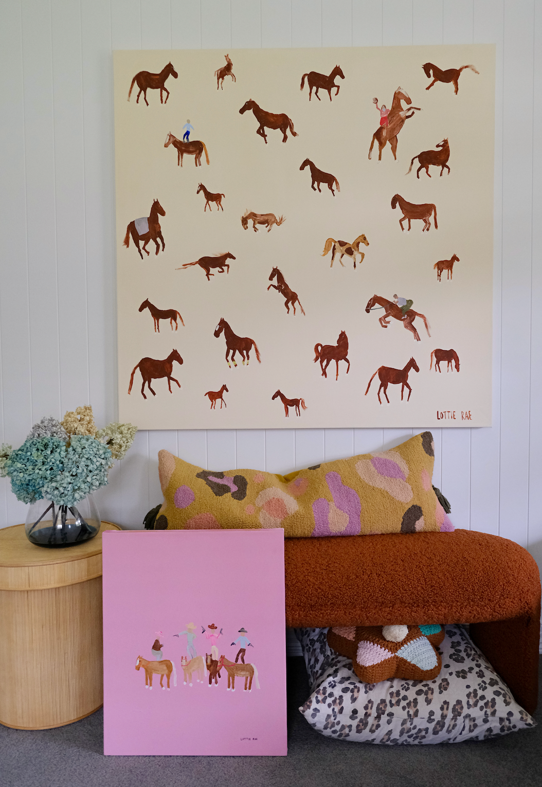 ALL THE KINGS HORSES PRINT- Stretched and Framed