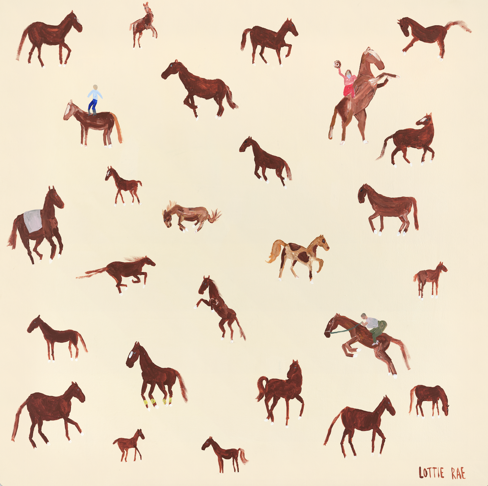 ALL THE KINGS HORSES PRINT- unstretched canvas