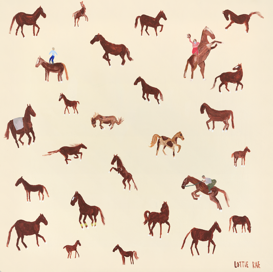 ALL THE KINGS HORSES PRINT- Stretched and Framed